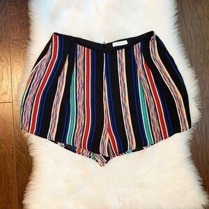 Lush Multi Colored Striped Women's Shorts (L)